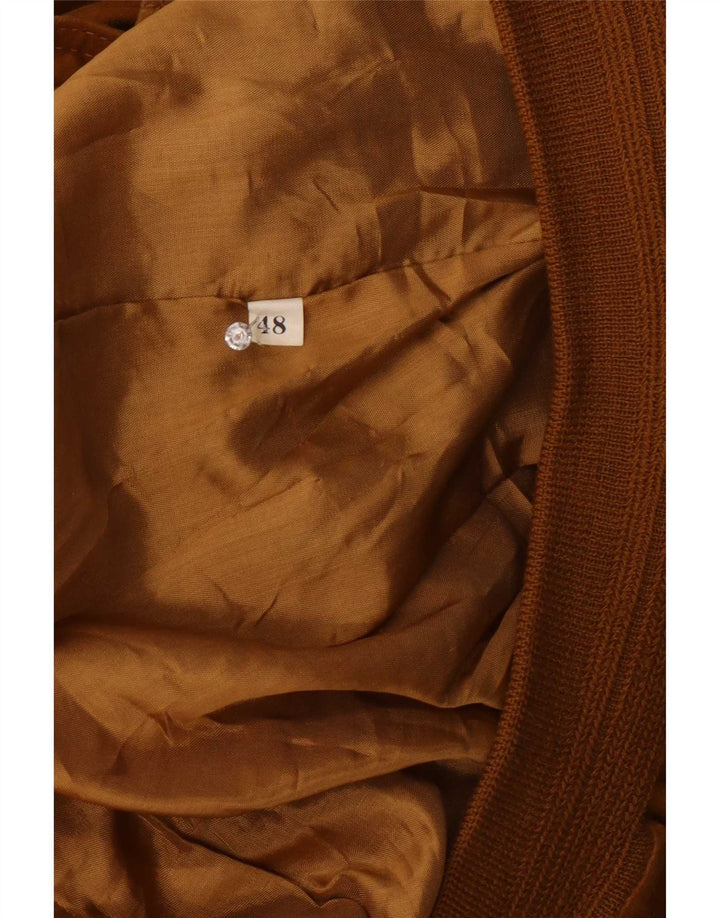 Gara Blouson Bomber En Daim Homme IT 48 Cuir Beige Moyen
