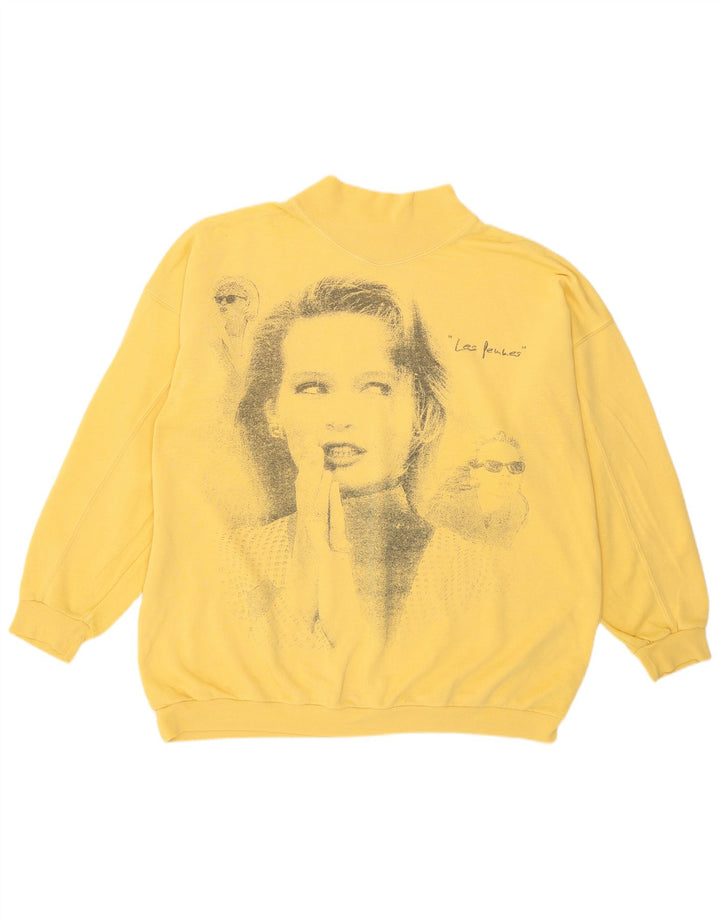 Sweat-shirt graphique Vintage pour hommes, pull 2XL jaune