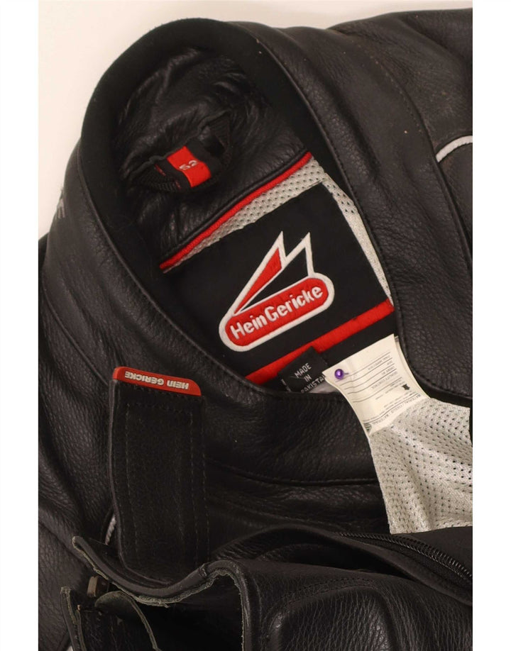 Hein Gericke Veste de motard en cuir pour femme EU 52 Grand cuir noir