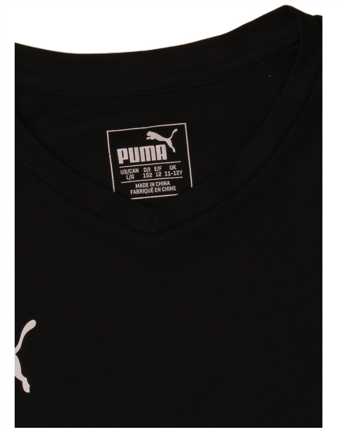 Puma T-Shirt Garçon 11-12 ans Noir Polyester