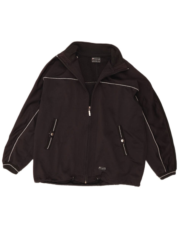 Champion Veste de survêtement surdimensionnée pour femme UK 10 Petit Noir Polyester