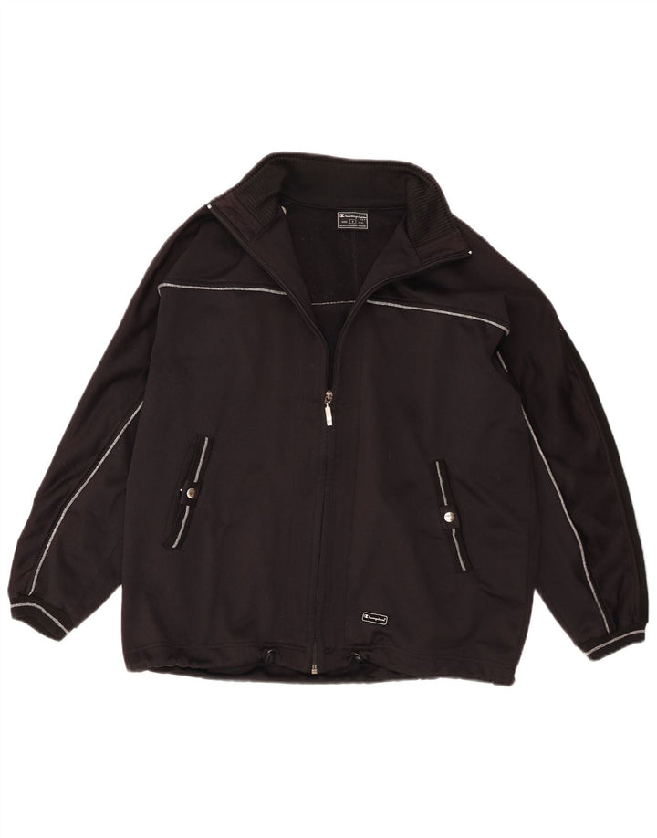 Champion Veste de survêtement surdimensionnée pour femme UK 10 Petit Noir Polyester