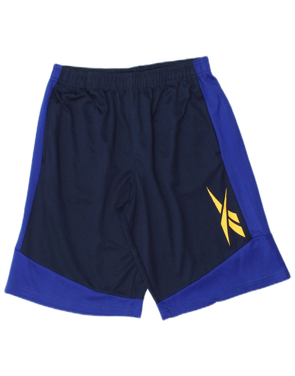Reebok Short de Sport Graphique Garçon 15-16 ans Bleu Marine Colourblock