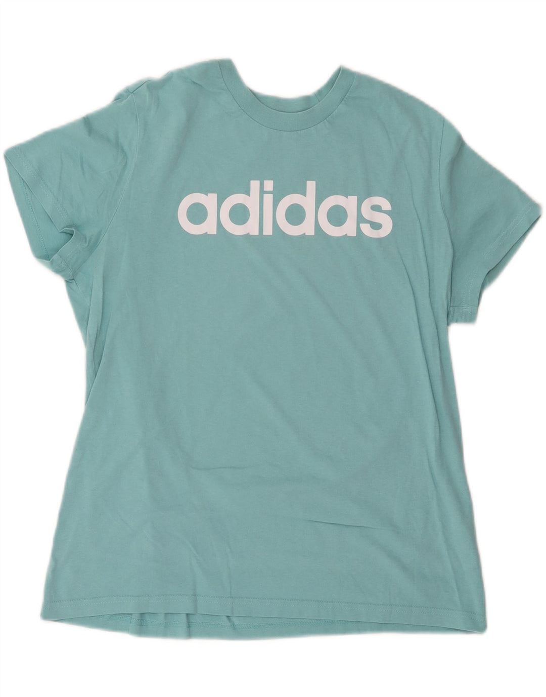 ADIDAS T-shirt graphique pour femme UK 20/22 XL Bleu Coton