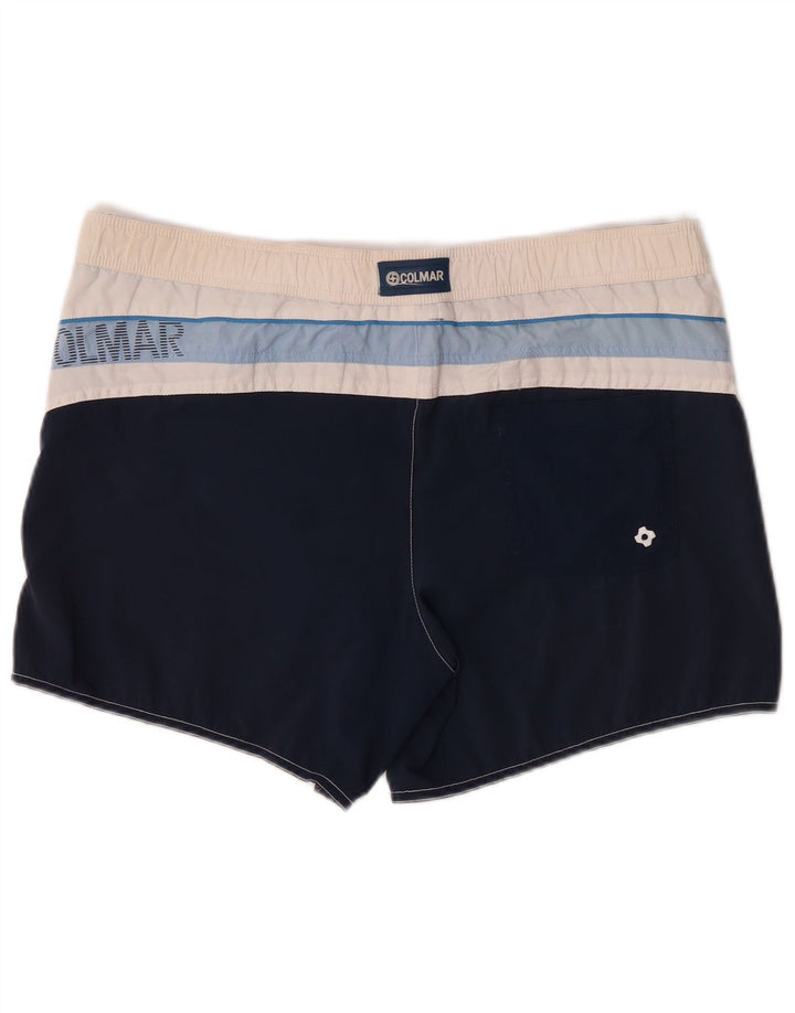 Colmar Short de Bain Graphique IT 50 Large Blanc Colorblock Polyamide Homme