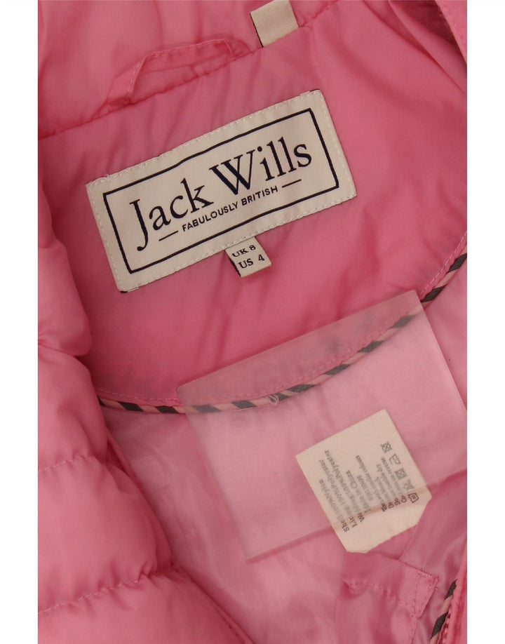 Jack Wills Gilet rembourré pour femme UK 8 Small Rose Nylon