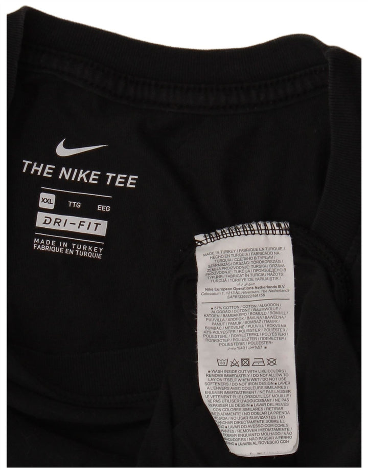 NIKE T-shirt Dri Fit pour homme en coton noir 2XL