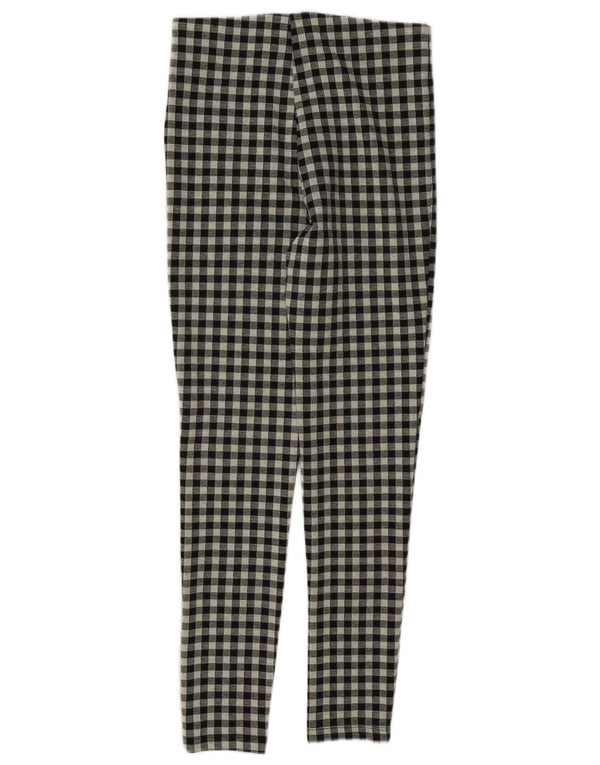 Zara Pantalon skinny décontracté pour femme Petit W26 L28 Vichy noir