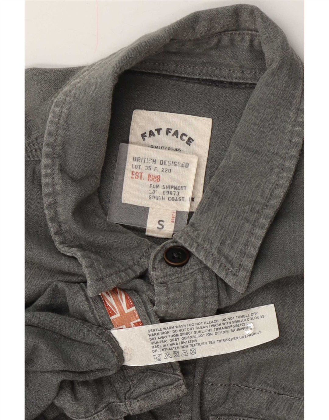 Chemise Homme Fat Face Small Gris Coton
