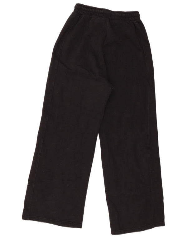Zara Pantalon de survêtement large pour femme UK 8 Small Noir Coton