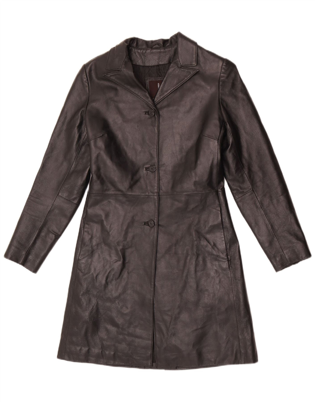 Conbipel Manteau En Cuir Femme IT 40 Petit Noir