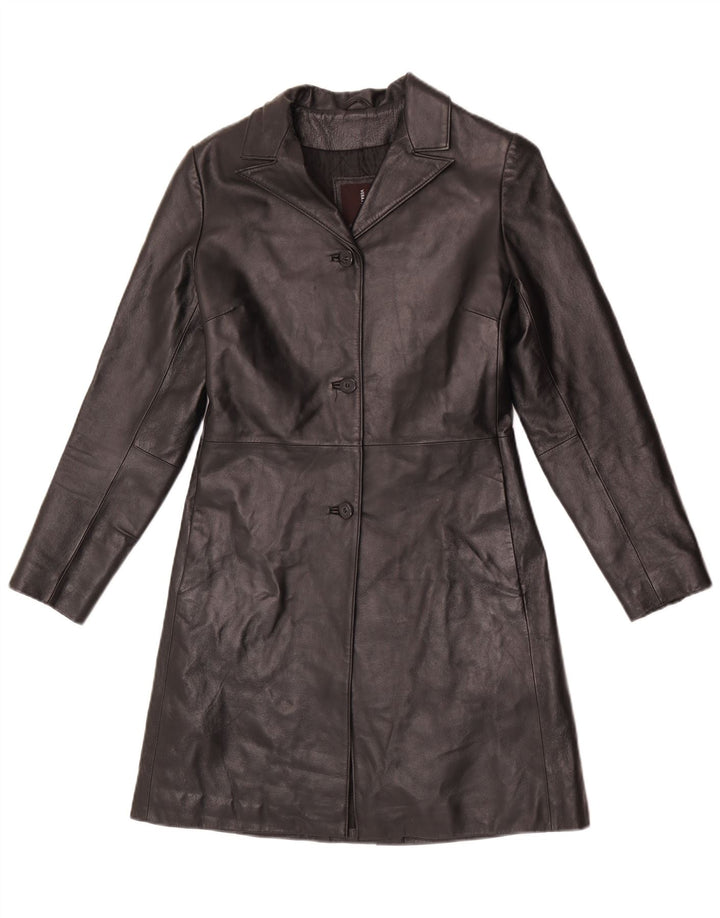 Conbipel Manteau En Cuir Femme IT 40 Petit Noir