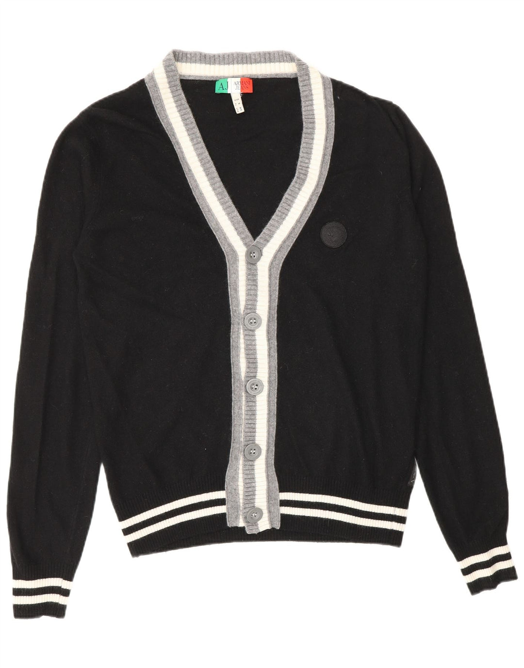 Armani Jeans Cardigan Homme Pull Petit Noir Viscose