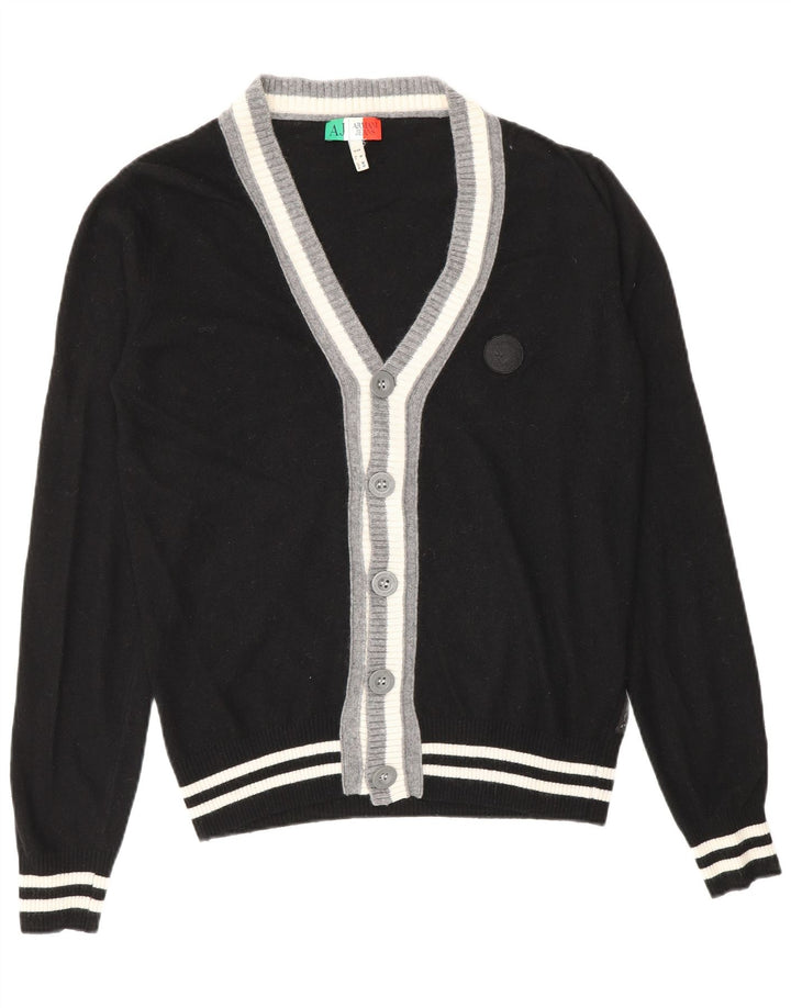 Armani Jeans Cardigan Homme Pull Petit Noir Viscose