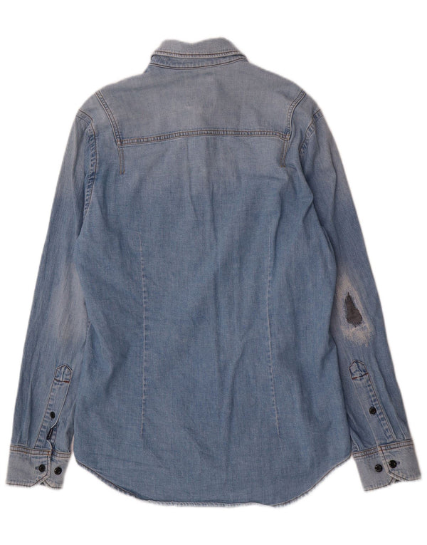 G-Star Chemise en Jean Slim Fit Homme Bleu Moyen Coton
