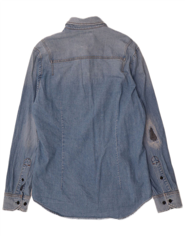 G-Star Chemise en Jean Slim Fit Homme Bleu Moyen Coton
