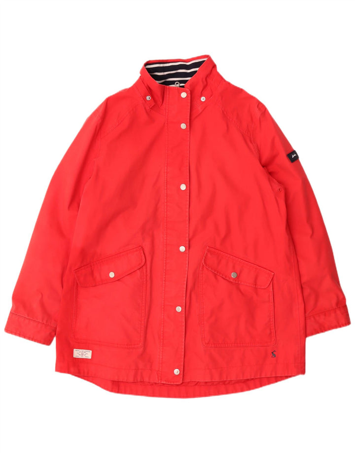 Joules Veste imperméable surdimensionnée pour femme UK 16 Large Rouge Polyester
