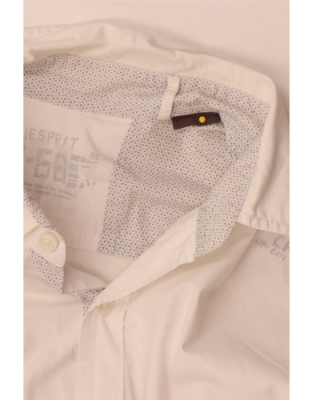 Esprit Chemise Graphique Homme Large Blanc