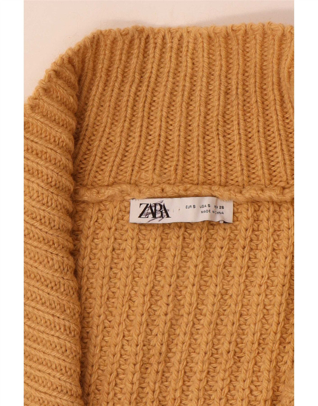 Zara Cardigan ouvert surdimensionné pour femme UK 10 Petit Marron