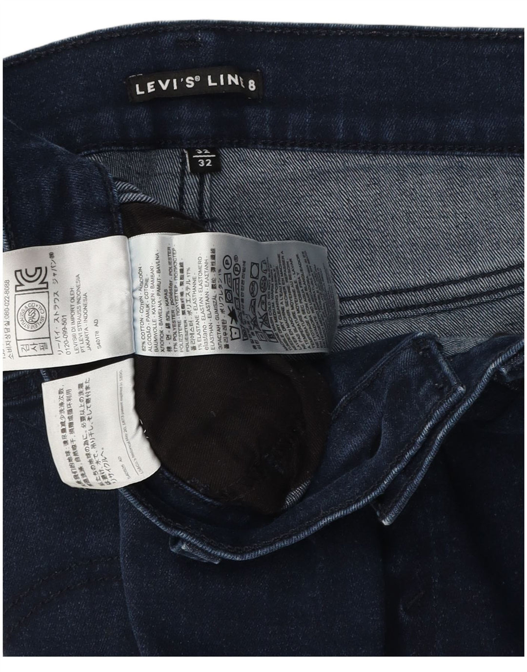 Levi's Jean Slim Femme W32 L26 Bleu Marine Coton
