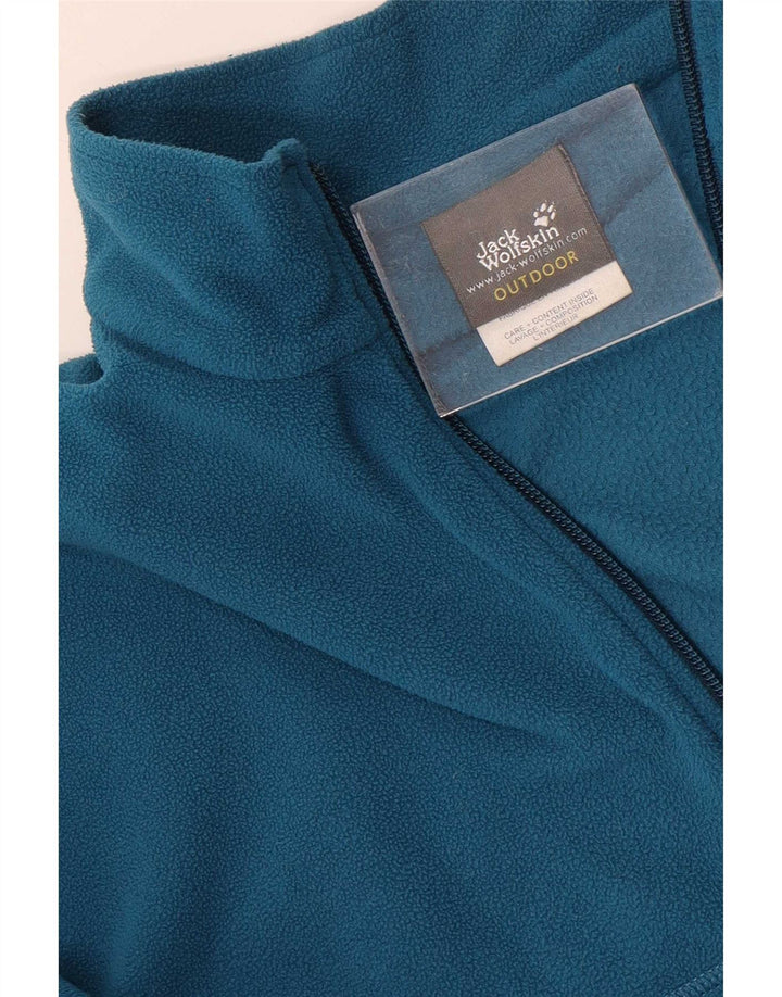 Jack Wolfskin Pull polaire à col zippé pour homme UK 36/38 Bleu moyen Polyester