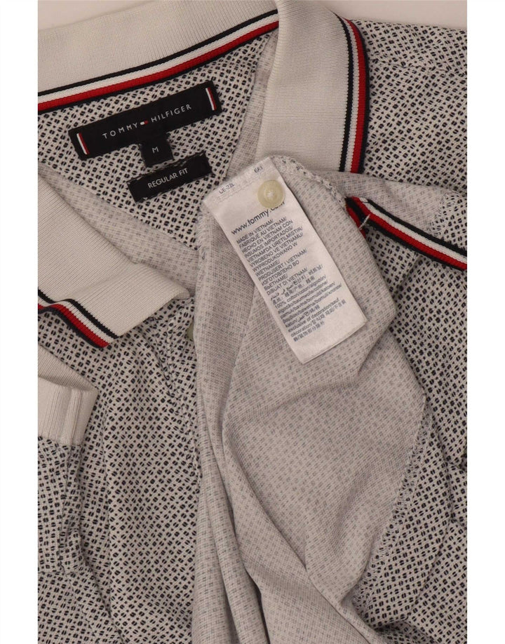 Tommy Hilfiger Polo Regular Fit Homme Blanc Moyen à Pois Coton