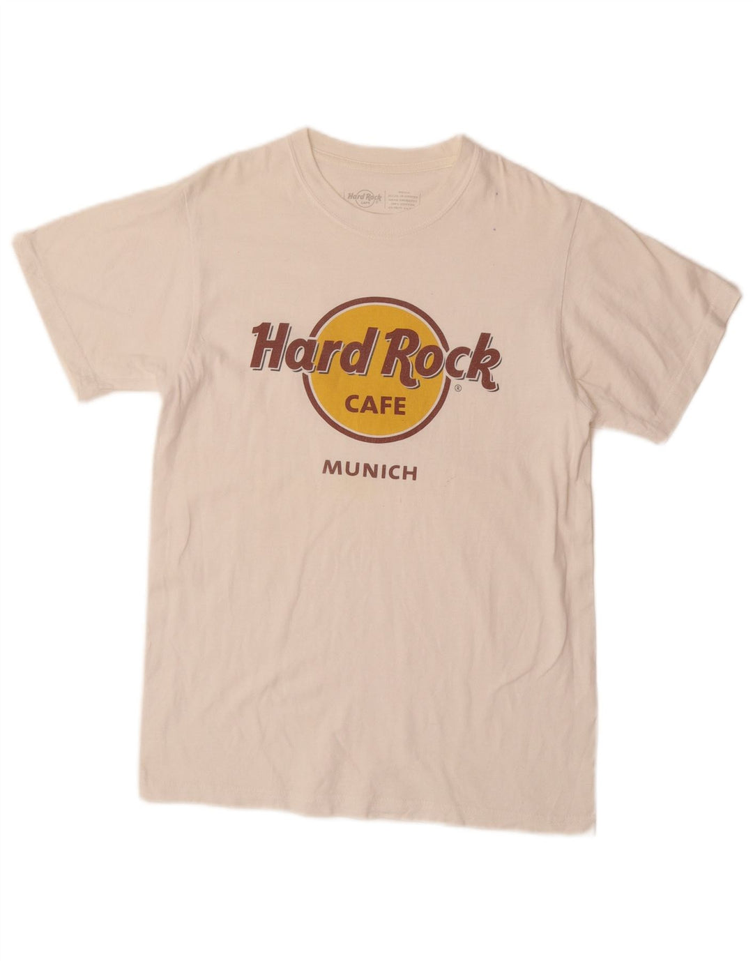 HARD ROCK CAFE T-shirt graphique Munich pour hommes, petit coton blanc
