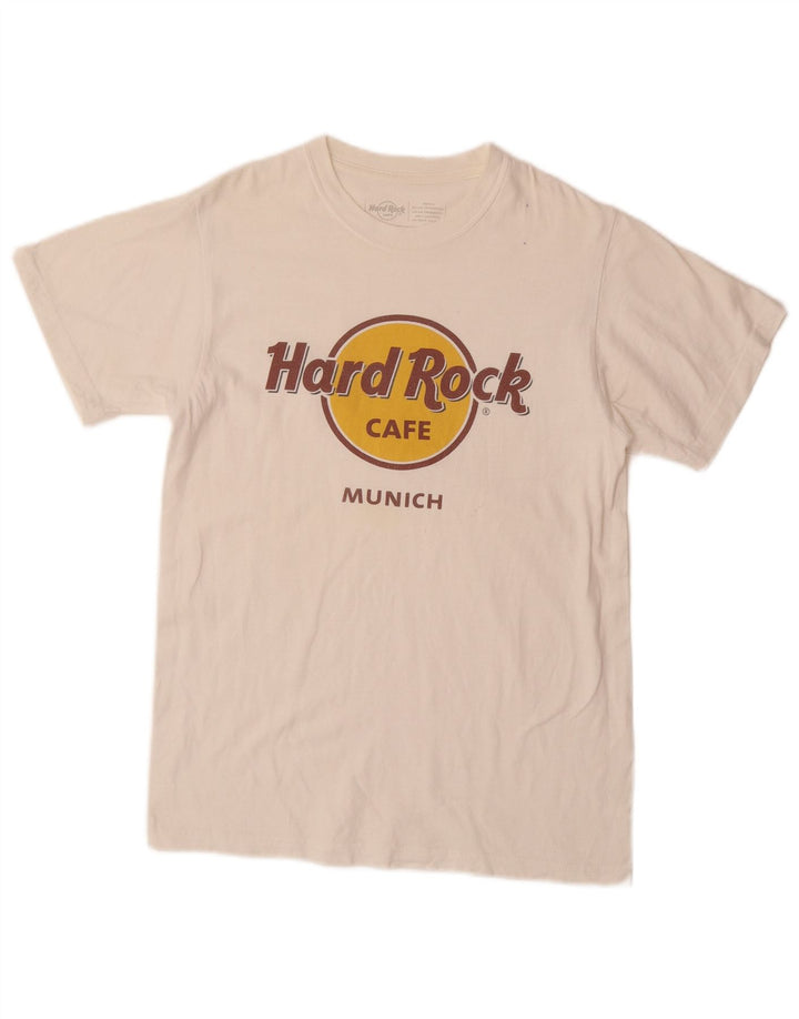 HARD ROCK CAFE T-shirt graphique Munich pour hommes, petit coton blanc