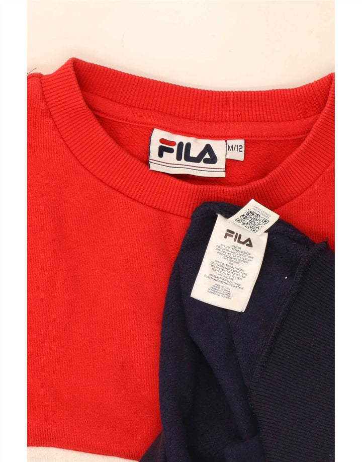 Fila Sweat-shirt pour femme UK 12 Medium Multicolore Colourblock
