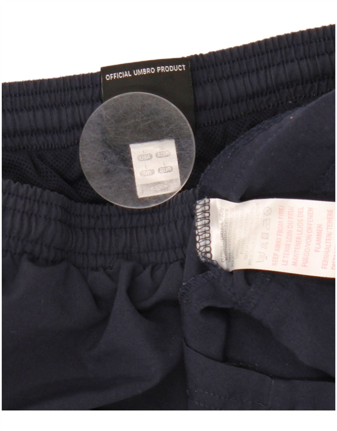 UMBRO Short de Sport Homme Grand Bleu Marine Polyester