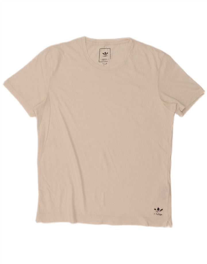Adidas T-Shirt Homme Blanc Moyen Coton