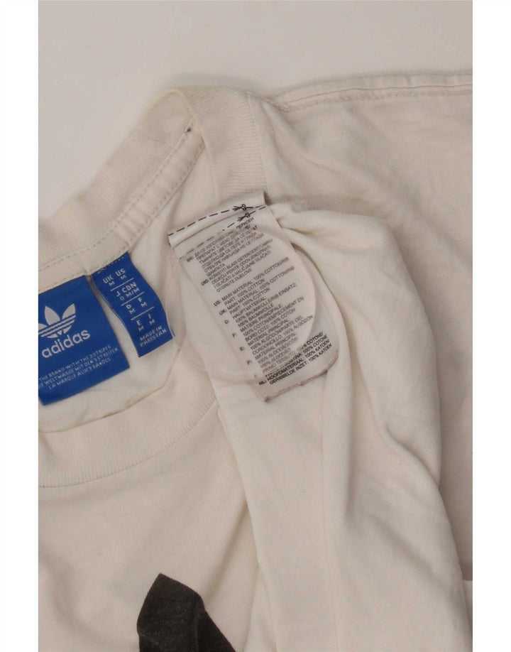 Adidas T-shirt graphique pour homme en coton blanc moyen