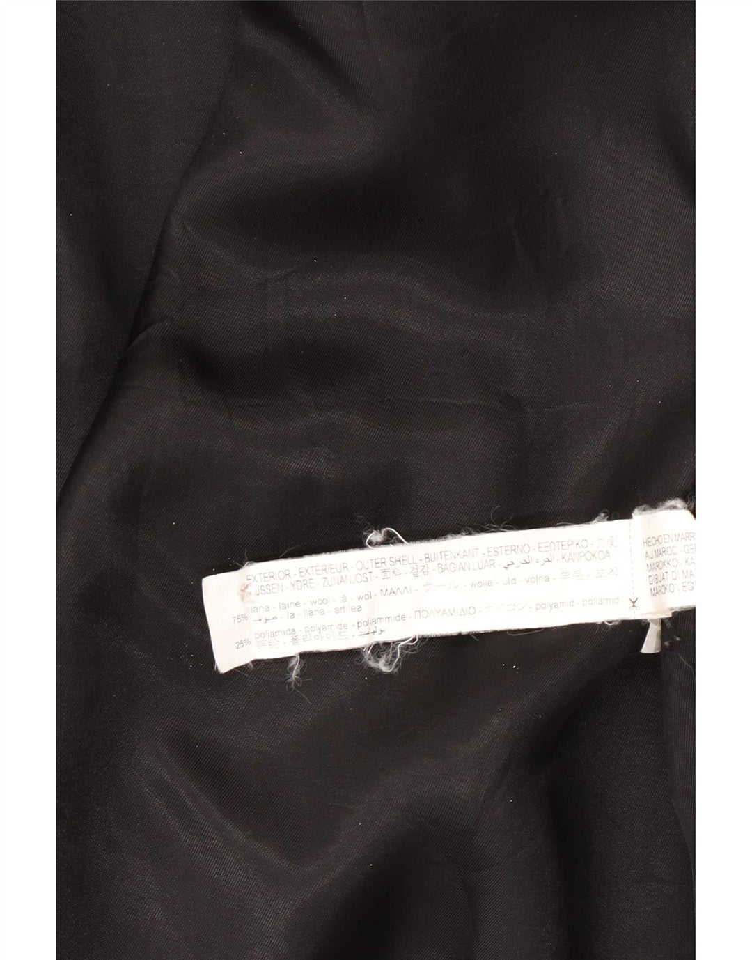 Zara Manteau surdimensionné pour femme UK 44 Laine noire moyenne