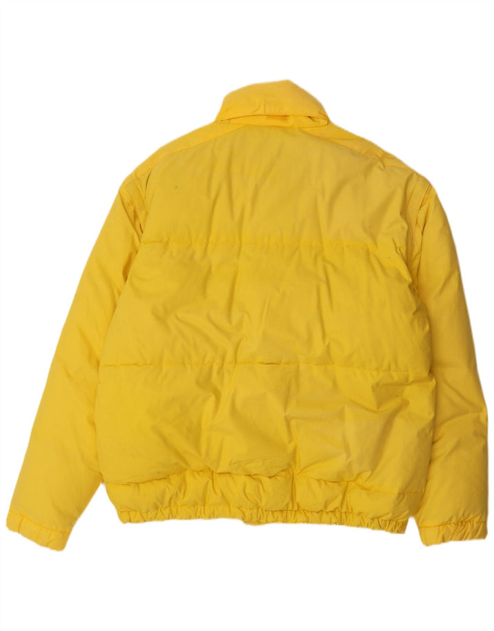 Rainbow Veste de ski rembourrée à capuche pour homme UK 40 Large Jaune Coton
