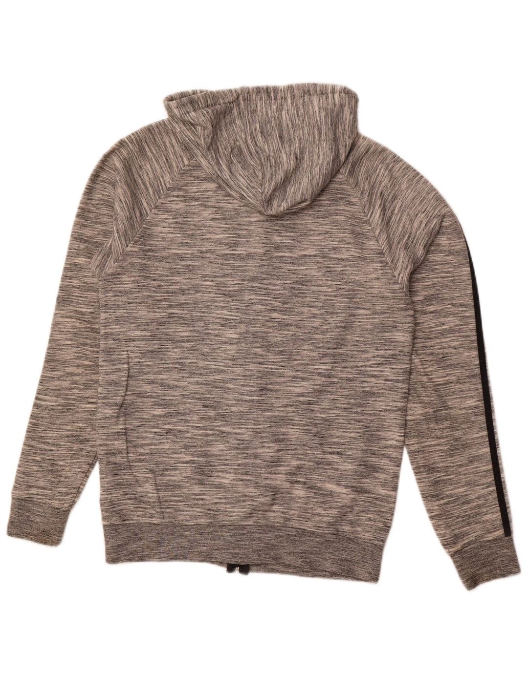 ADIDAS Pull à capuche zippé pour homme Petit coton moucheté gris