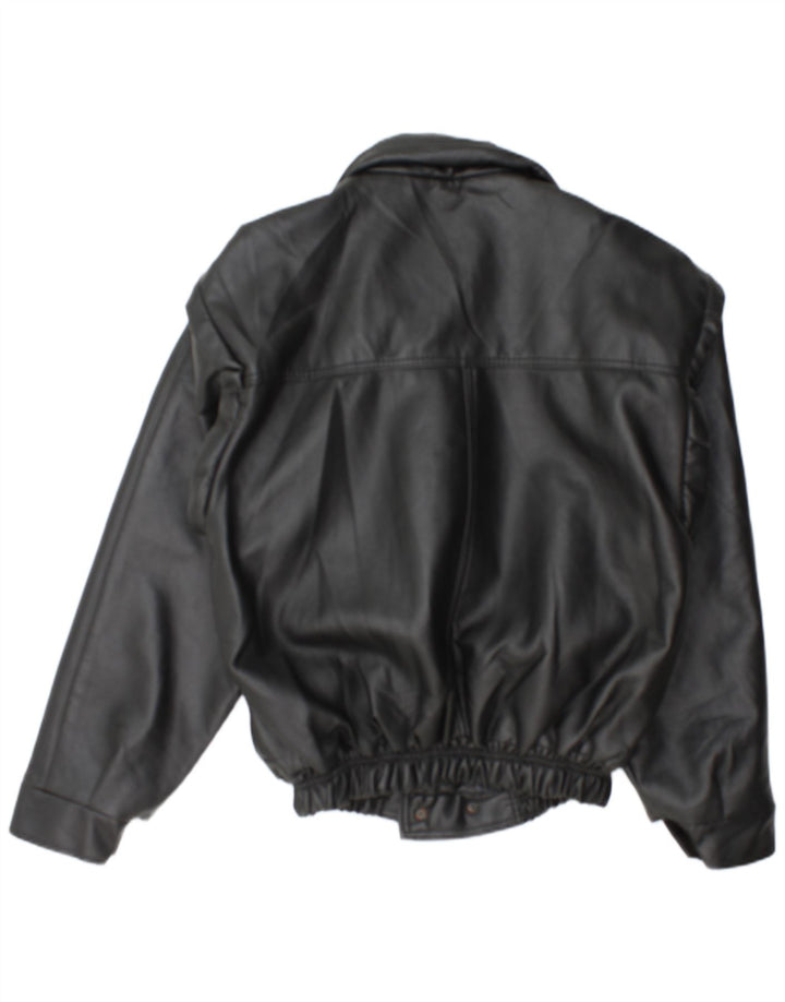 NEW TREND Veste en cuir pour homme IT 54 2XL Cuir noir