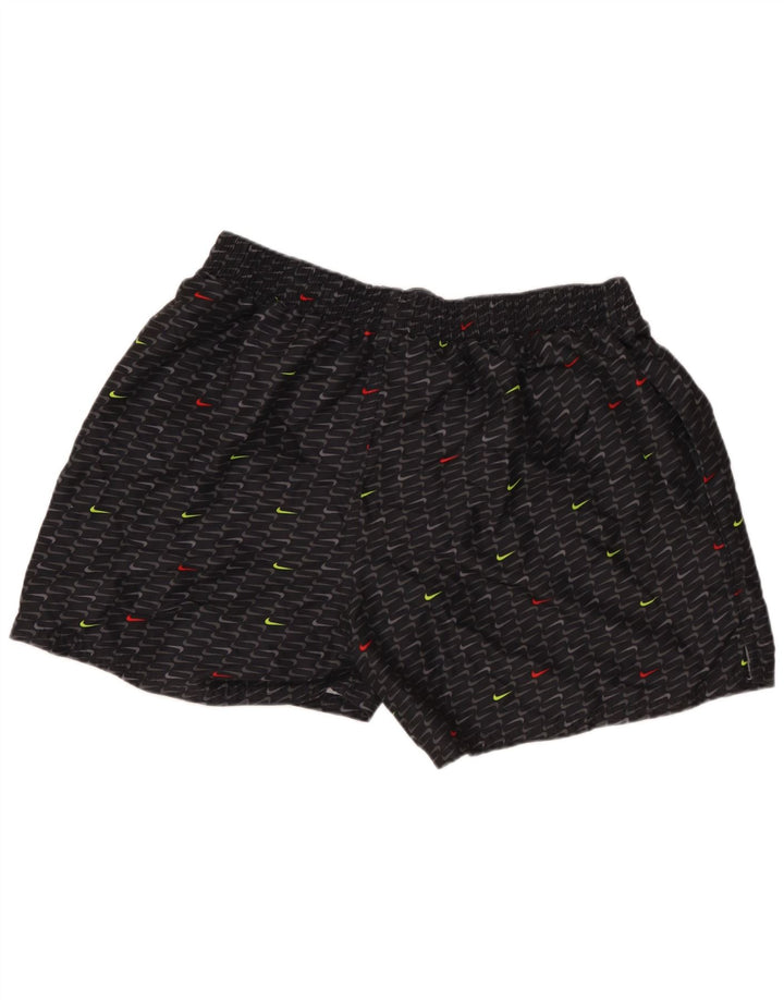 NIKE Short de sport graphique pour homme XL en polyester géométrique noir