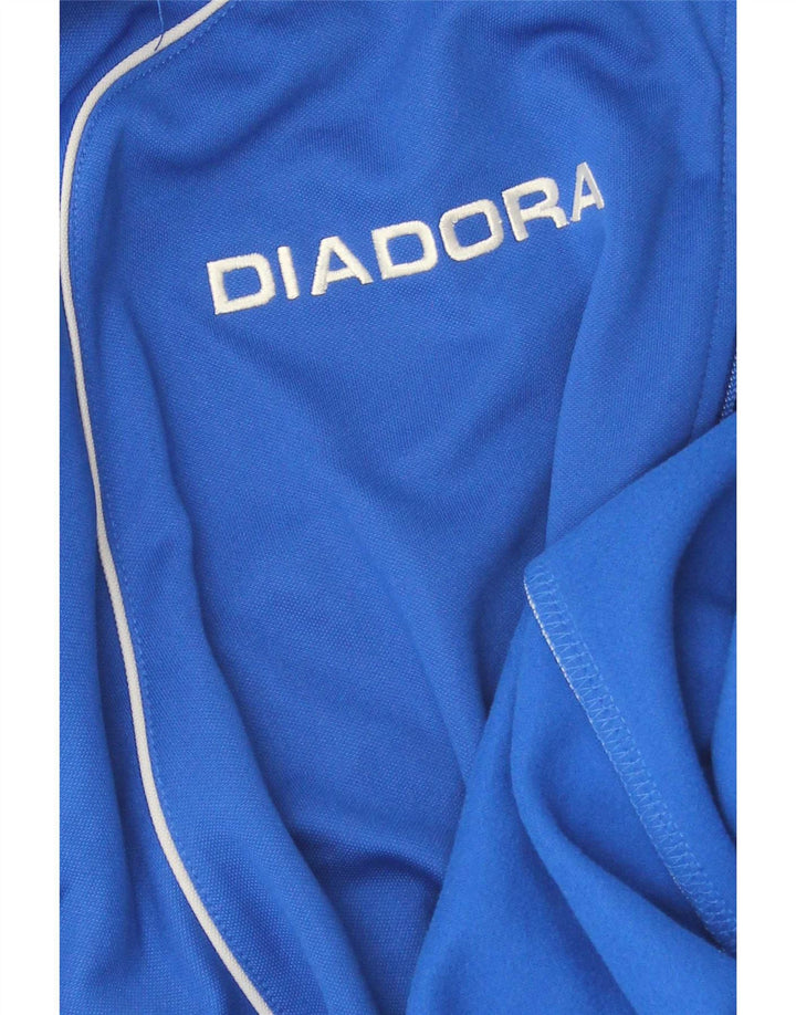Diadora Homme Zip Neck Pull Survêtement Top XL Bleu Polyester