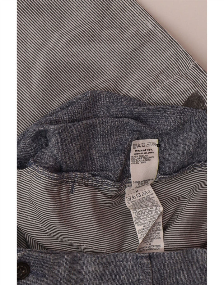 Marks & Spencer Short Chino Homme W34 Grand Lin Bleu