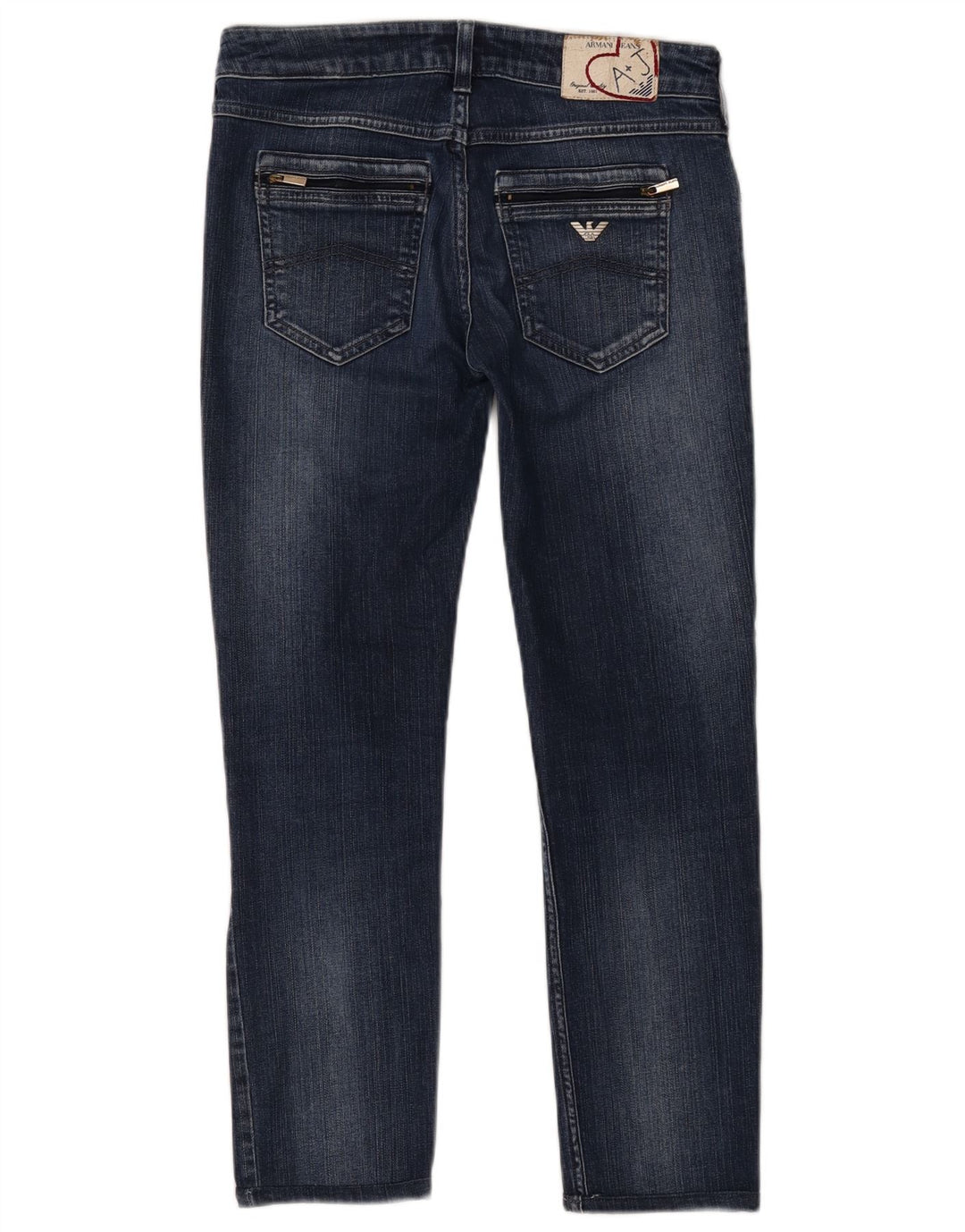 Armani Femme Jean Slim W28 L26 Bleu Marine Coton