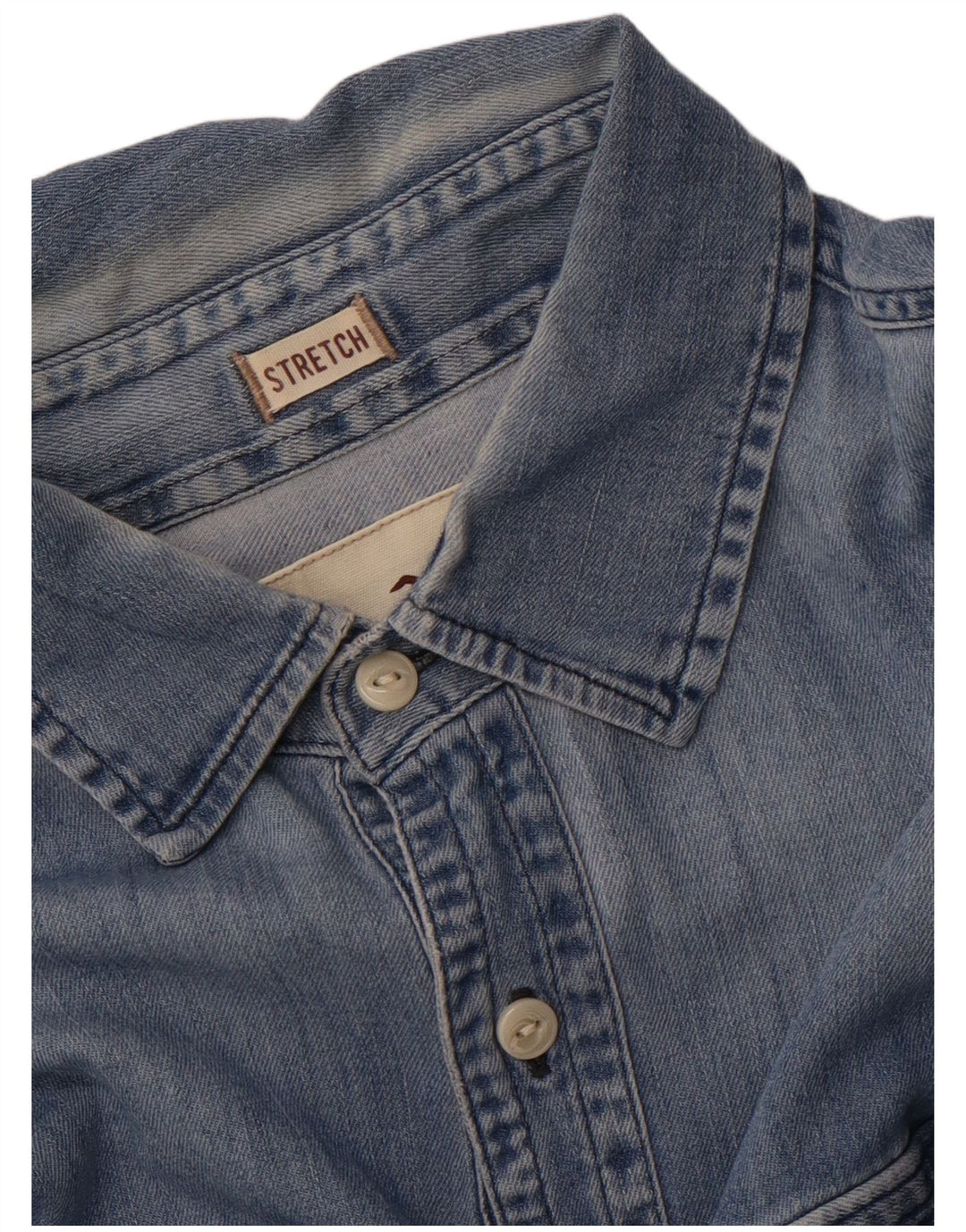 HOLLISTER Chemise en Jean Bleu Moyen Coton Homme
