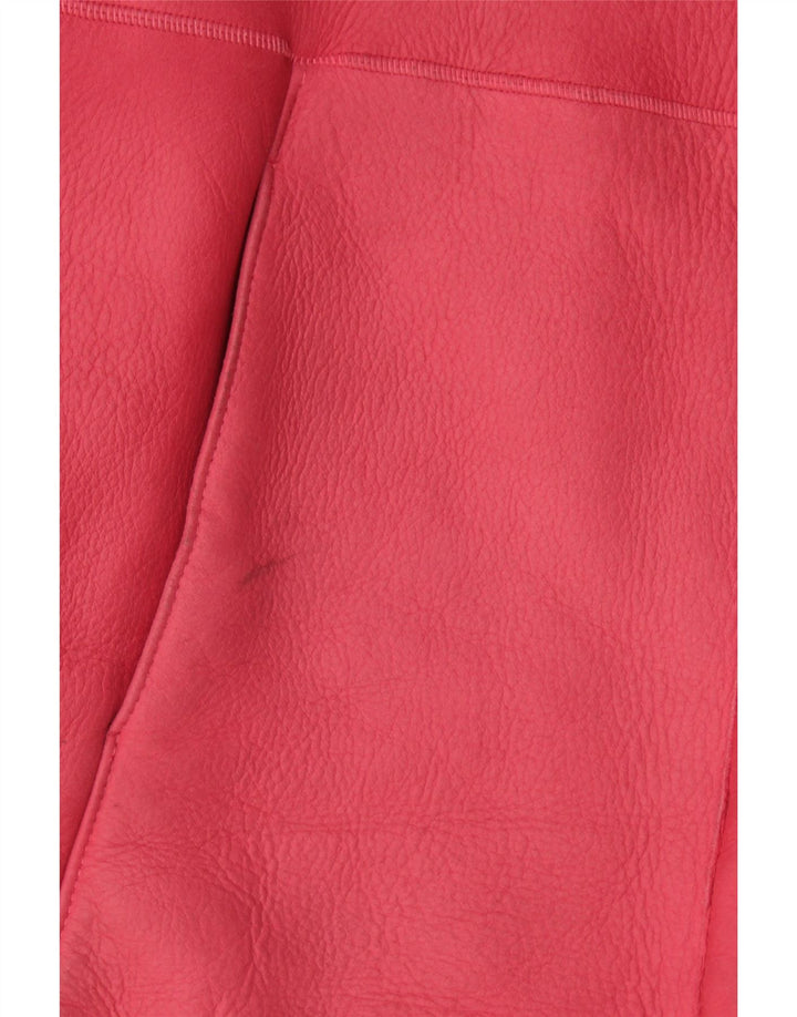 Jake's Veste en peau de mouton coupe ample pour femme EU 36 Petit cuir rose