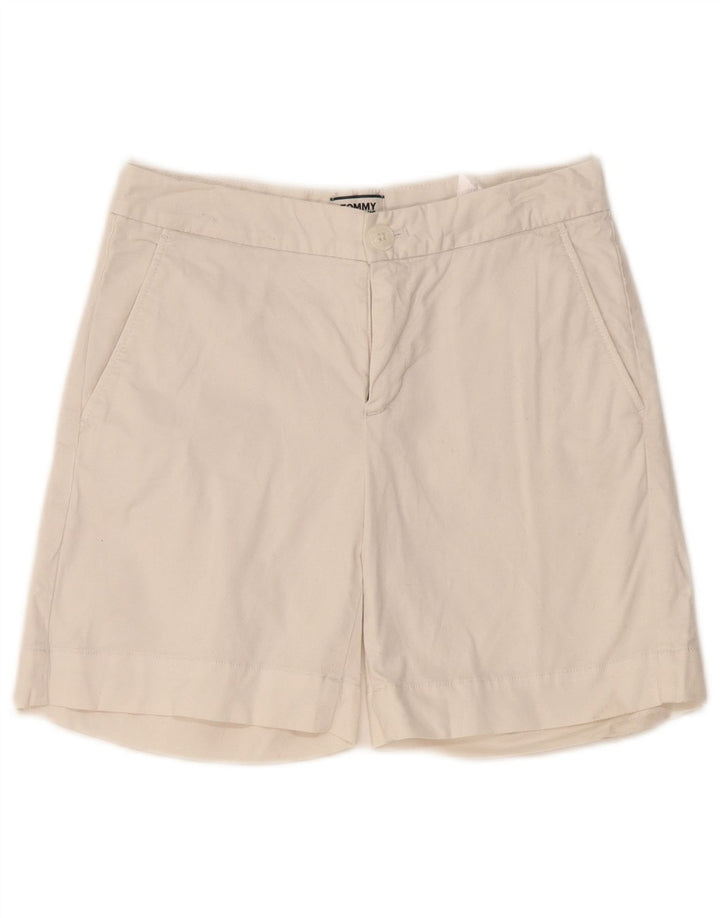TOMMY HILFIGER Short Chino Femme W26 Petit Coton Blanc Cassé
