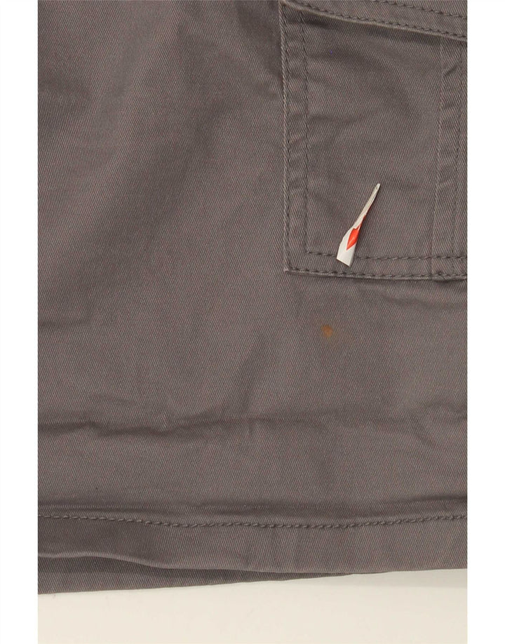 Bench Short Cargo Femme UK 12 Moyen W30 Gris Coton