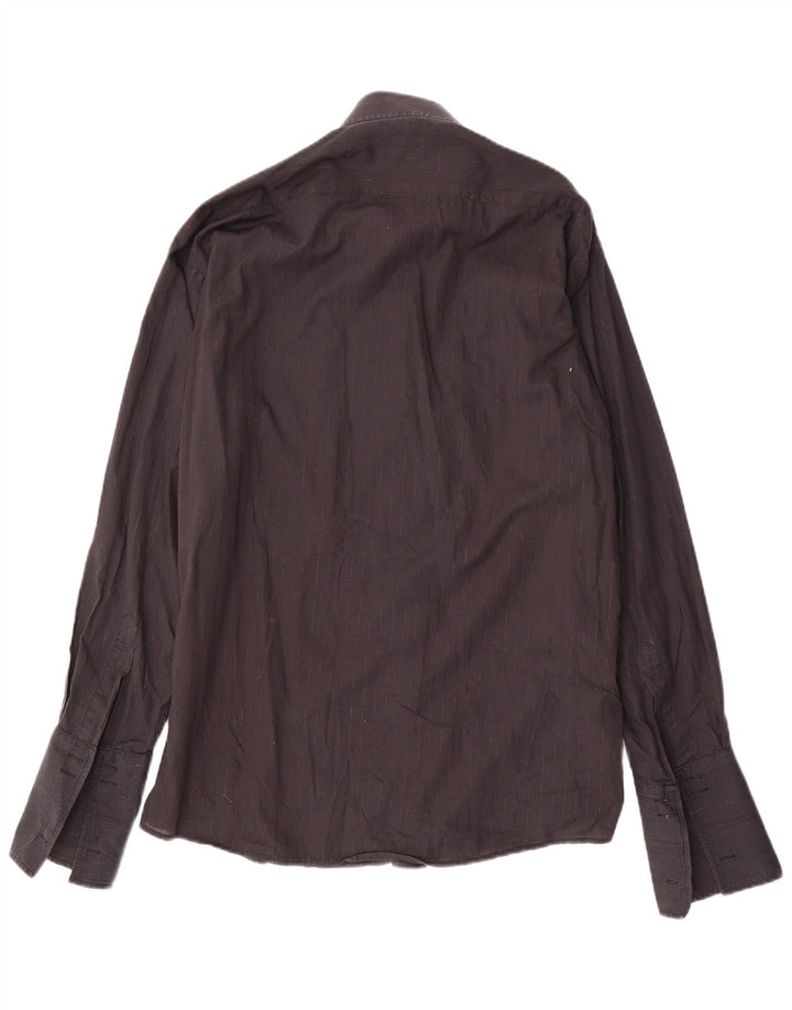 PIERRE CARDIN Chemise formelle homme Taille 16 1/2 41 Grandes rayures noires