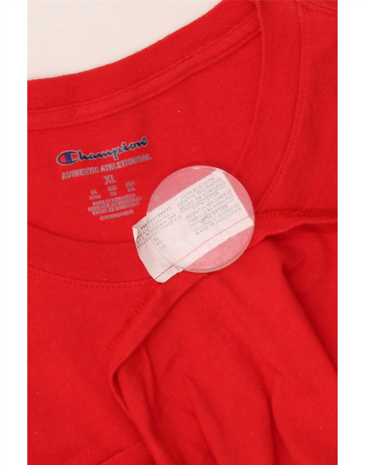 Champion T-Shirt Homme Top XL Rouge Coton