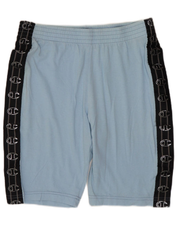 CHAMPION Short de sport graphique pour femme UK 14 Large Bleu Colorblock