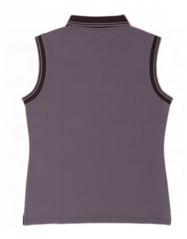 Kappa Polo sans manches pour femme UK 18 XL Violet Colourblock Coton