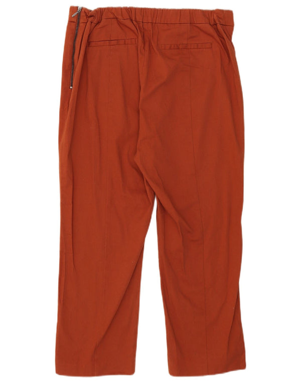 M&Co Pantalon Capri Droit Taille Haute pour Femme UK 18 XL W32 L23 Marron