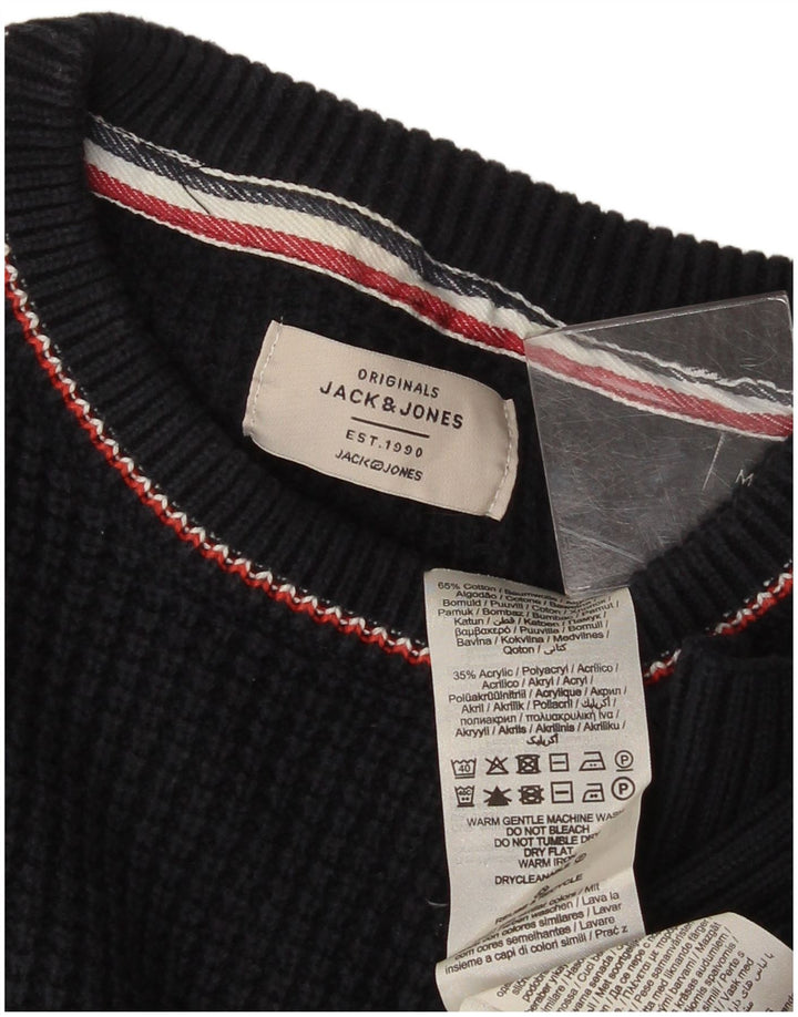 Jack & Jones Pull Col Rond Homme Bleu Marine Moyen Acrylique